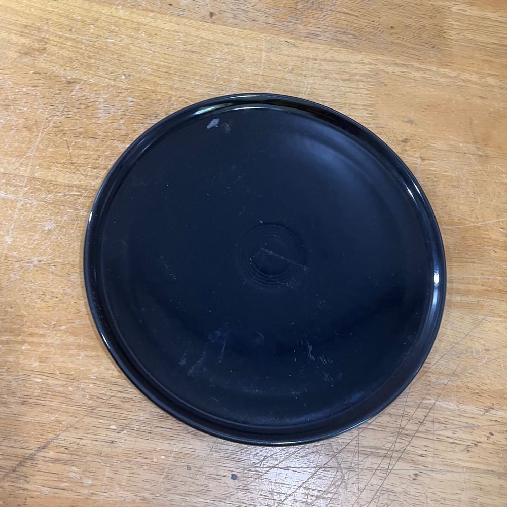 Fiesta‎ Black Pizza Pan Baking Stone 12 inch Ceramic Serving Tray Vtg Style USA